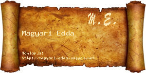 Magyari Edda névjegykártya
